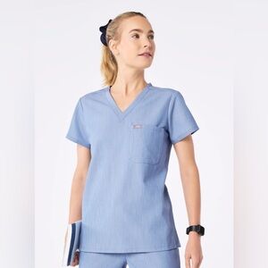 Women’s Catarina One-Pocket Scrub Top - Heather Indigo